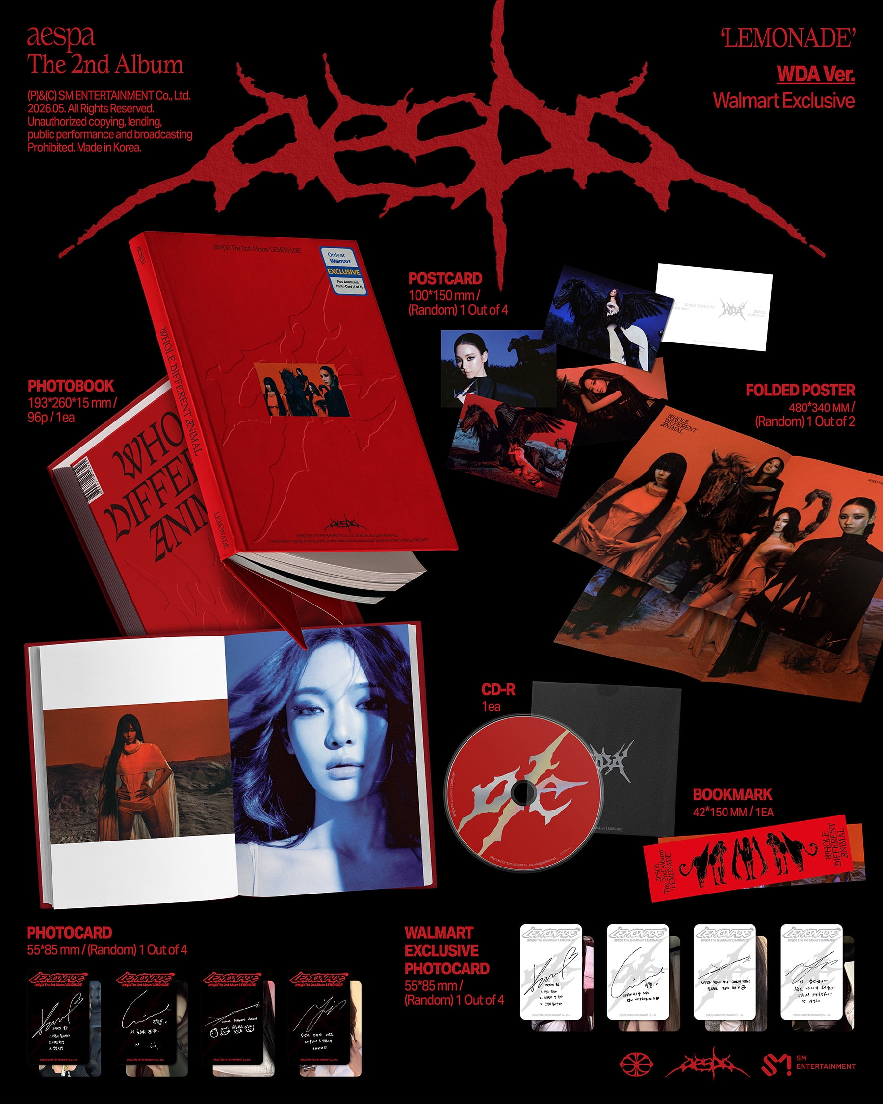 aespa-The 2nd Album 'LEMONADE' (WDA Ver.) (Walmart Exclusive) - CD