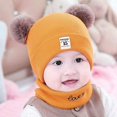thumbnail image 5 of ZOELNIC Toddler Baby Soft Winter Warm Knitted Hat Earflap Beanie Scarf Set Caps- Yellow, 5 of 12
