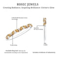 thumbnail image 5 of Rosec Jewels Semi Eternity Ring with Citrine and Diamond for Women (AAA Grade), 14K White Gold, US 8.50, 5 of 6