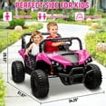 thumbnail image 2 of Towallmark 24V Kids Ride on UTV Car, 2 Seater Electric Powered Ride-on Toys Off-Road Truck with Remote Control (3.1 MPH Max Speed), Safety Belt, Storage Compartment, Music Player & LED Lights, 2 of 8