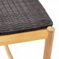 thumbnail image 6 of GDF Studio Erick Outdoor Wicker 3 Seater Bench, Teak and Brown, 6 of 8
