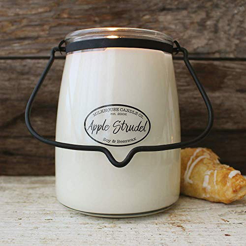 Milkhouse Candle Creamery, Apple Strudel, Butter Jar Scented Soy Candle, 22oz