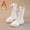 White-Plush Lined, variant on Xfvqtps Girls Mid Calf Boots Lace up Side Zipper Chunky Sole Flatform Low Heel Leather Fashion Ankle Boots Black