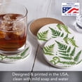 thumbnail image 6 of Thirstystone Ferns 4-Pack Round Absorbent Stone Coasters, 6 of 7