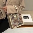 thumbnail image 3 of Trendy Cute Coin Purse Flax Bear For Students Korean Handbag Lunch Bags Underarm Bags Women Shoulder Bags A, 3 of 8
