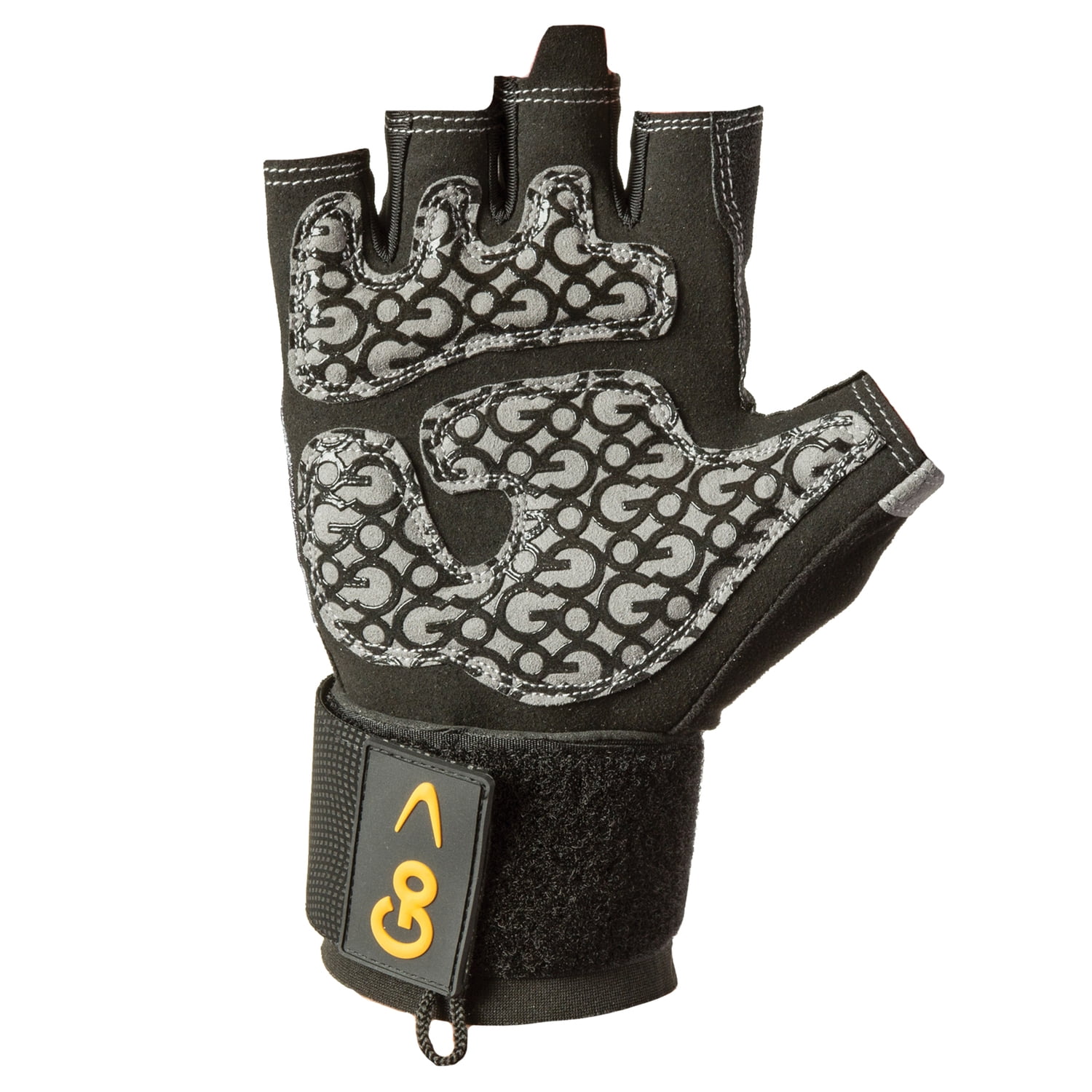 GoFit Pro Trainer Wrist-Wrap Gloves, XL, Black/Gray, GF-GTCW-XL