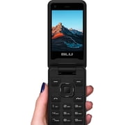 Restored BLU Tank Flip |Unlocked | 4G LTE Flip Phone|2022 | 2.8 + 1.8 Display | Blue