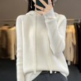 thumbnail image 1 of Suéter de cachemira, suéter de punto con capucha para mujer, suéter de moda coreana, sudadera con capucha holgada que combina con todo, 1 of 6