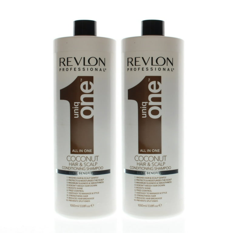 Revlon Uniq One Coconut Hair and Scalp Conditioning Shampoo 1000ml/33.8oz (2 - Walmart.com