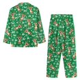 thumbnail image 5 of SCRAWLGOD Deer Ho Ho Pajamas Women Long Sleeve Button Up Pajama Top Women Soft V Neck Christmas Sleepwear for Women Size XS Comfy 2-Piece Lounge Set Women, 5 of 7