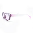 thumbnail image 3 of Womens Retro Sleek Beveled Thick Plastic Lustrous Squared Cat Eye Sunglasses Purple Pink - Purple, 3 of 4