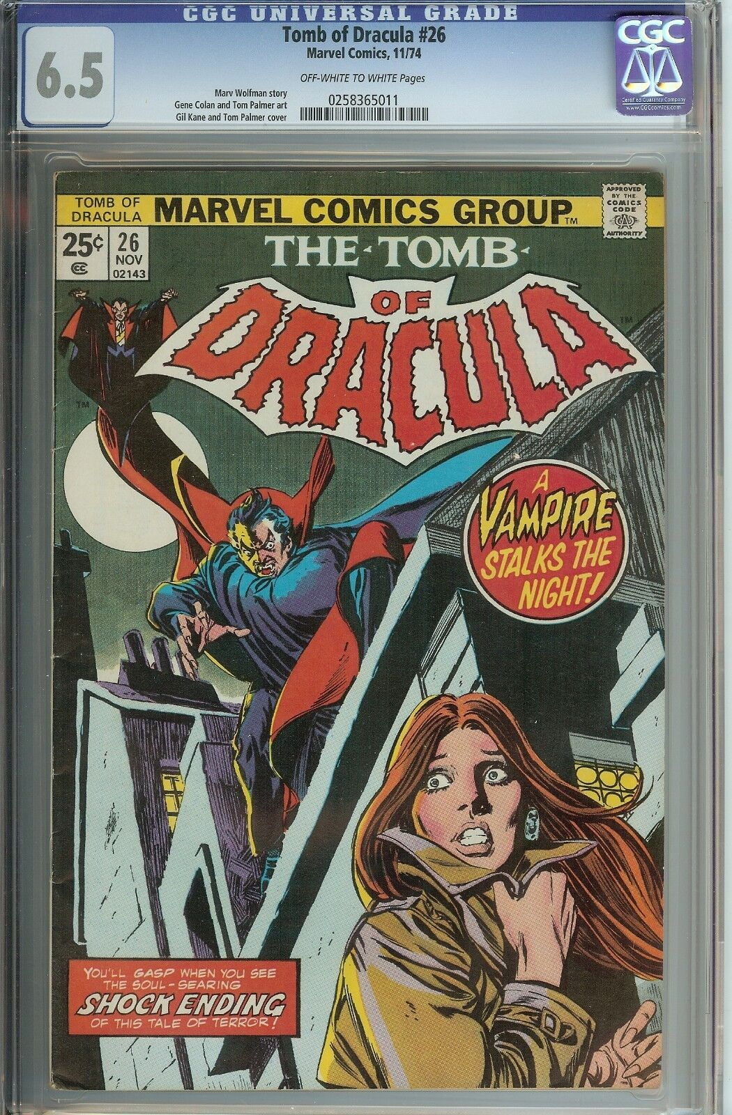 Tomb of Dracula #26 CGC 6.5