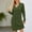 Green, variant on Women's Cable Knit Sweater Dresses Womens Casual Long Sleeve V-Neck Twisted Flower Pullover Knitting Swing Mid Length Dresses