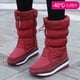 thumbnail image 4 of Botas de nieve de invierno impermeables antideslizantes de caña alta con cremallera lateral y acolchado de algodón, zapatos gruesos y cálidos de talla grande, 4 of 6