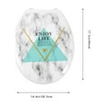 thumbnail image 5 of Monyance marble plastic toilet seat Marbled U-Shape Toilet Seat with Enjoy Life Print for Standard Toilets(17.32X14.37X1.38Inches), 5 of 10