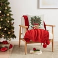 thumbnail image 4 of Puntoco Conjunto de decoración para el hogar, funda de cojín de lino con estampado de muñeco de nieve navideño, cojín para coche, 4 of 6