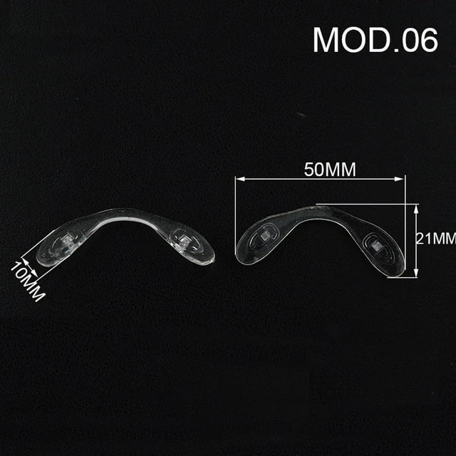 10 Pcs Coussinets de Nez en Silicone en Forme de U pour Lunettes Insert Antidérapant Mod.6