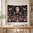 thumbnail image 5 of Nocturnal Cratered Moon with Flanked Crescent Moons Moth, Spooky Gothic for Gothic Decor Fans, Dark Art Decor, Halloween Gift, Tapestry Wall Hanging for Bedroom and Dorm, 5 of 7