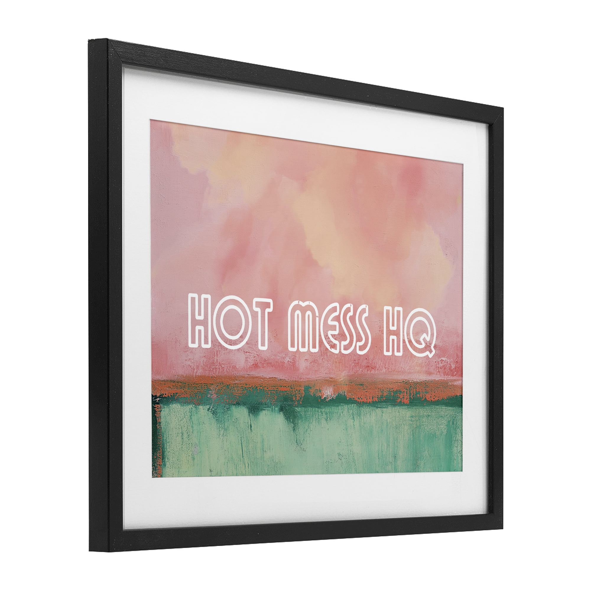 Stupell Industries Hot Mess Headquarters Black Framed Print Under Glass, design by Gina Kelly