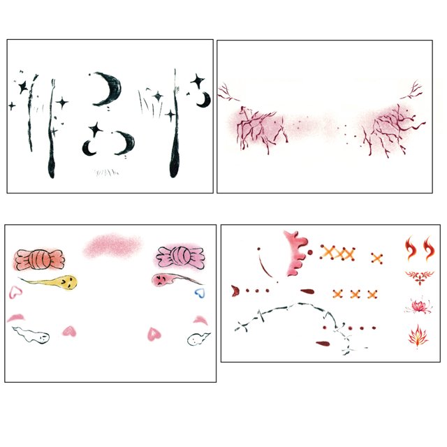 4pcs Halloween Fun: Get Ready for the Party with Waterproof & Durable Temporary Tattoos!