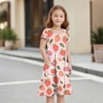 thumbnail image 4 of Grblisyd Girls Dresses Summer Short Sleeve Kids A Line Cute Cartoon Sundresses with Pockets for Casual 3-12 Y, 4 of 6