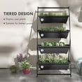 thumbnail image 3 of PetFurnishn Raised Garden Bed, 4 Tier Vertical Garden Planter Set, 4 Outdoor Planter Boxes with Stand, Self Draining Design Elevated Garden for Vegetable, Flowers & Herbs, Black, 3 of 9