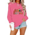 thumbnail image 2 of Gibobby Tops Mujeres Casual Sudadera informal con estampado de de Navidad para mujer, cuello Rojoondo, manga larga, sin capucha, para temporada de otoño e invierno (Rojo, S), 2 of 3
