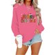 thumbnail image 2 of Gibobby Tops Mujeres Casual Sudadera informal con estampado de de Navidad para mujer, cuello Rojoondo, manga larga, sin capucha, para temporada de otoño e invierno (Rojo, S), 2 of 3