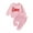Pink, variant on Elippeo Baby Girl 2Pcs Valentine's Day Infant Baby Girl Outfits Long Sleeve Letter Embroidery Sweatshirt + Pants Set Pink Clothes