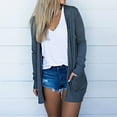 thumbnail image 3 of Casual Cardigan Women Solid All-matched Plus Size Long Style Cardigan Coat With Pockets Autumn кардиган женский, 3 of 7