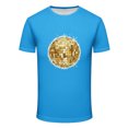 thumbnail image 4 of IWRICH Men's Disco Graphic Printed Crew Neck T Shirts Short Sleeve Casual Tees Mardi Gras Tops Blue M, 4 of 5