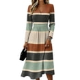 thumbnail image 2 of BOMYJESK Summer Dresses for Women 2026 Hugging Slim Beach Wrap Crossover V Neck Midi Dress Casual Vacation Fall Work Dresses Beige XL, 2 of 5