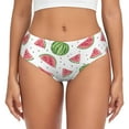 thumbnail image 1 of Fotbe Hand Drawn Watermelon Calzones Estampados para Mujer – Ropa Interior de Algodón, Cómoda, Suave y Elástica-Large, 1 of 6