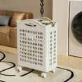 thumbnail image 6 of Laundry Basket under $5! CQCYD Foldable Hamper with Wheels Portable Dirty Clothes Organizer for Toys Storage Multi Functional Handle Easy Assembly, 6 of 9