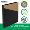 thumbnail image 4 of Binder Samsill - Carpeta con 3 anillas (1,3 cm, capacidad para 100 hojas), color negro, 4 of 8