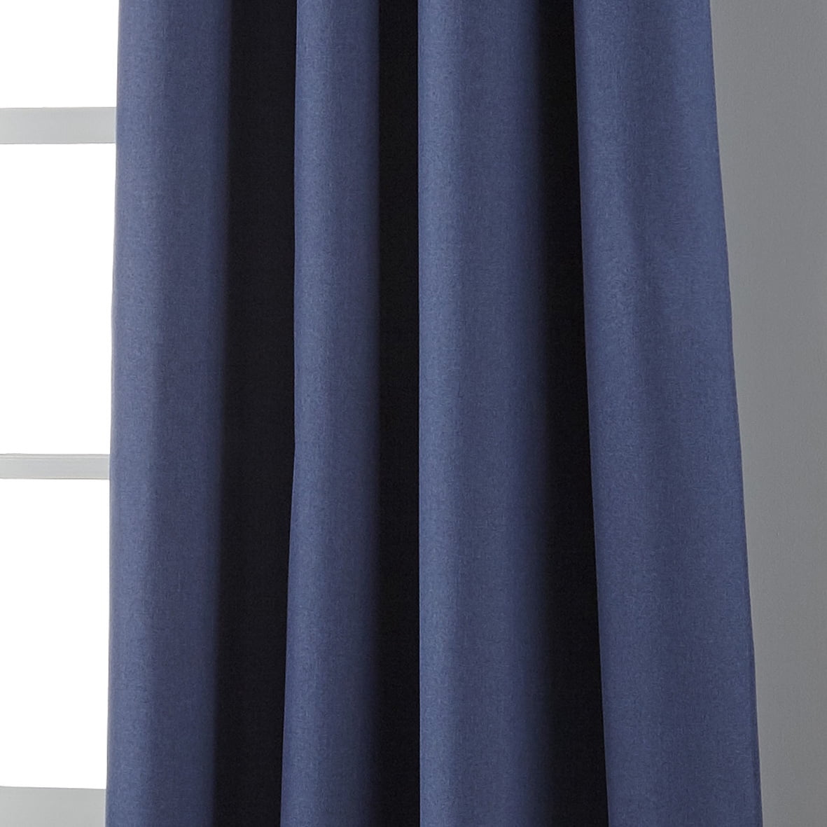 Lanco Royal Solid Blackout Thermal Grommet Single Curtain Panel, Navy, 1.6", Blackout, 54 x 84"