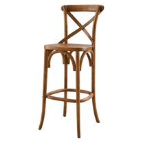 Bar Stool Chair Barstool, Walnut, Wood, Pub Cafe Bistro Dining Kitchen Hospitality Restaurant, Modern Contemporary HB33832