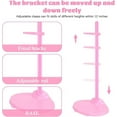 thumbnail image 3 of Doll Stands, Doll Stands Display Holder with Adjustable Waist Clip, Pink Doll Support Stand for 11 to 13 Inch Dolls Action Figure Stand Doll Accessories (10pc), 3 of 7