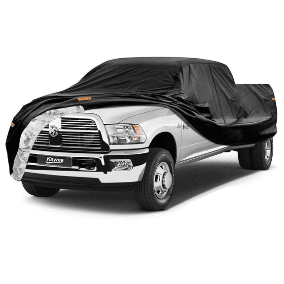 Kayme 6 Layers Waterproof Heavy Duty Outdoor Truck Cover, Custom Fit Dodge Ram 2500/3500(1994-2025) Extended/Quad/Regular Cab Short Bed, Black