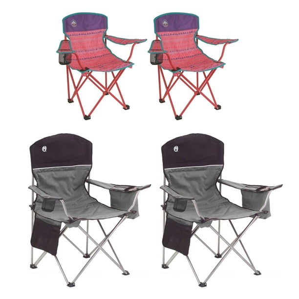 Coleman Kids Camping Chair, Pink (2 Pack) & Folding Chair