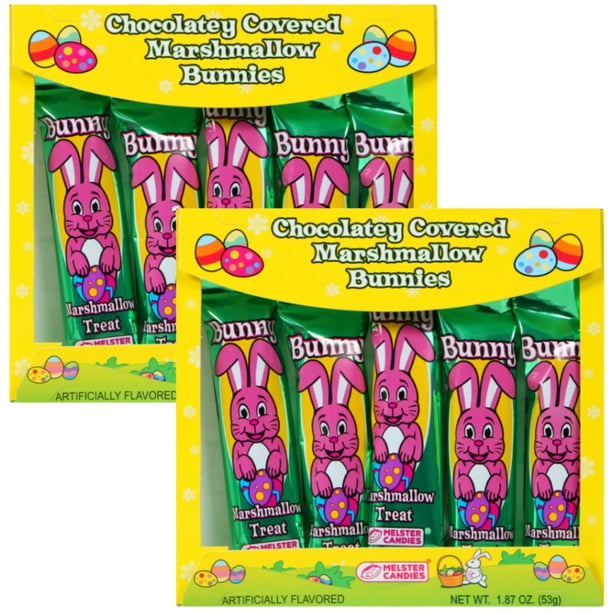 ChocolateyCovered Marshmallow Bunnies Candy, 5ct. Packs Easter Egg