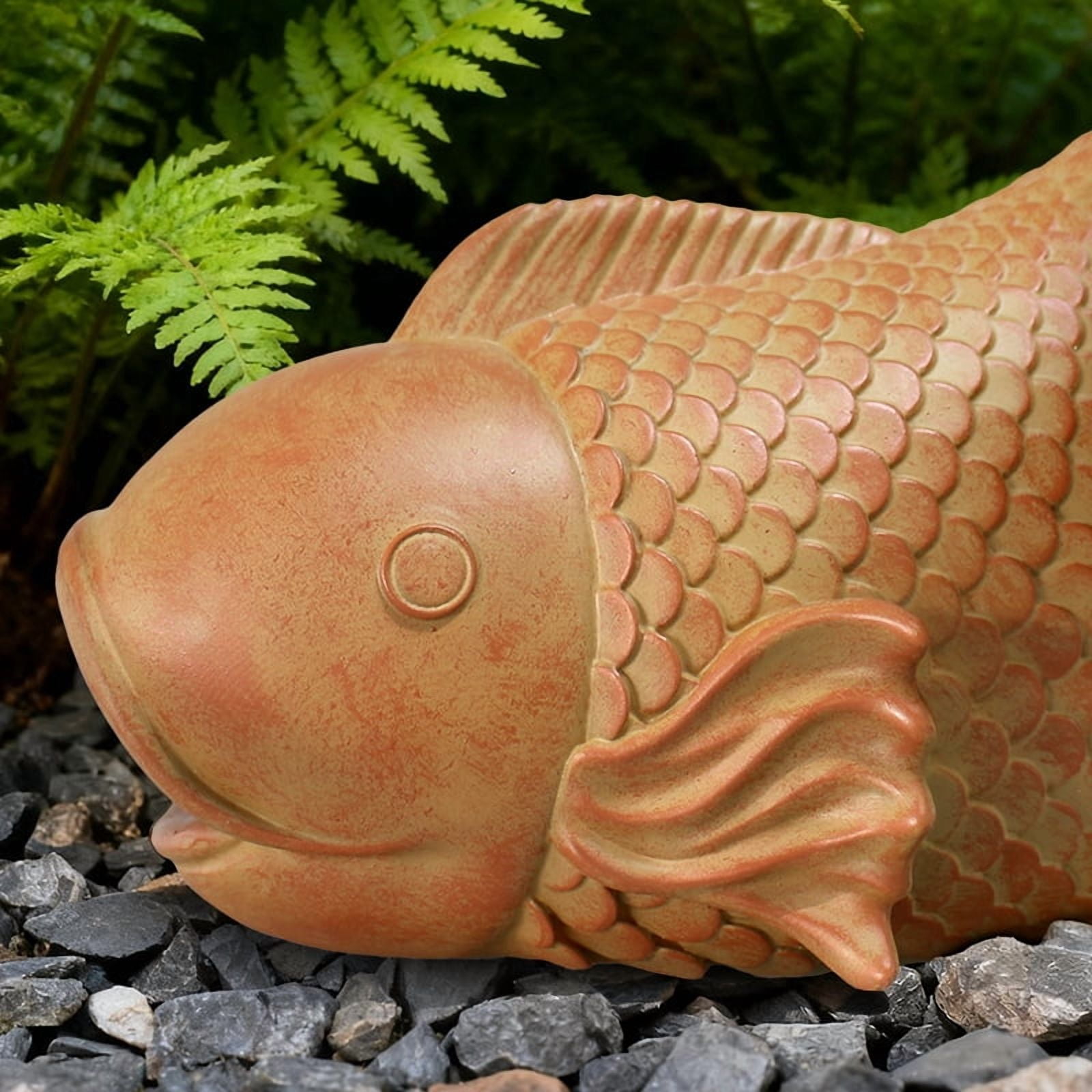 Unbranded 11 Inch Koi Fish Garden Statues, Weatherproof