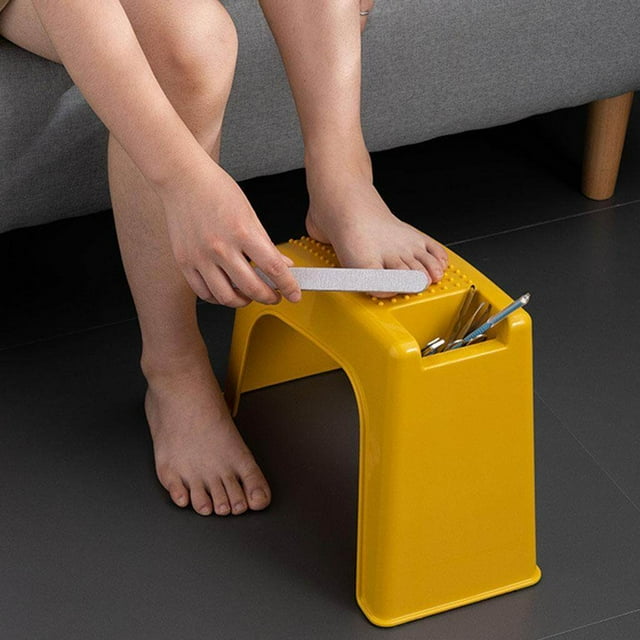 ziyahi Support Repose-Pieds de Douche Multifonction Repose-Pieds de Douche Pédicure Support Repose-Pieds de Douche Tabouret de Maison Support de Repos Maison DEL pour la Maison Jaune