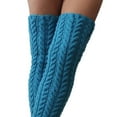 thumbnail image 4 of Dyfzdhu High Stockings For Womens Cable Knit Extra Long Boot Socks Over Knee Thigh Stocking Leg Thermalers, 4 of 4