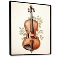 thumbnail image 2 of Designart "Timeless Floral Piano in White II" Music Framed Wall Art - Vintage Brown Music Entryway Framed Wall Art Print, 2 of 6
