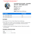 thumbnail image 2 of Front Wheel Hub Assembly - Compatible with 1997 - 2004 Cadillac Seville 1998 1999 2000 2001 2002 2003, 2 of 2