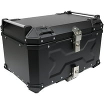 LABLT 45L-X Black Motorcycle Tail Box Top Case, Aluminum Alloy Motorcycle Top Case Tail Box with Wide Space & Cool Appearance Motorcycle Trunk Tour Tail Box Secure & Durable
