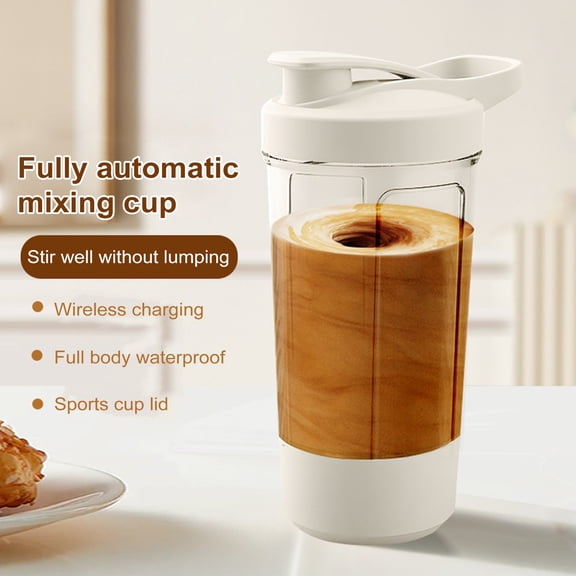 Naierhg Electric Protein Shaker Bottle Instant Blending Mixer Cup for Protein Shakes Nuts Fruits Self Stirring Shaker Bottle for Fitness Enthusiasts USB Rechargeable Portable Gym Cup