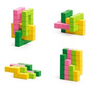 PIXIO Abstract Series TROPIC - 60 Magnetic Blocks in 4 Colors | Magnetic Building Toy & STEM Construction Set + Free App