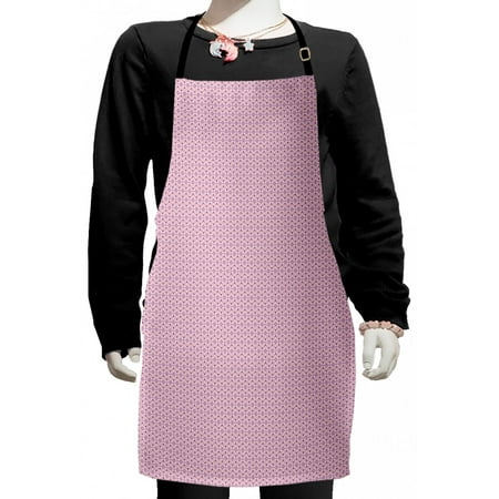 

Geometric Kids Apron Continuous Abstract Pattern with Circles and Hexagons Boys Girls Apron Bib with Adjustable Ties for Cooking Baking Painting Violet Pale Pink by Ambesonne